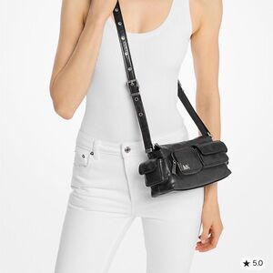 Michael Kors Black Leather Crossbody Bag